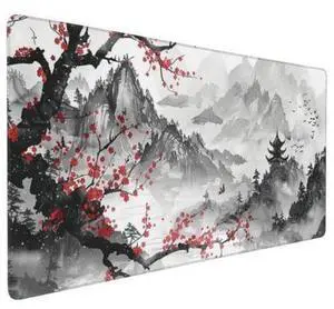 35.4 x 15.7 in, Waterproof XXL Large Mouse Pad for Desk, Extended Keyboard Mouse Mat for Computer Office, Big Laptop Mouse pad, Gaming Pc-Japanese Watercolor Cherry Blossom 35.4 x 15.7 in, Waterproof XXL Large Mouse Pad for Desk, Extended Keyboard Mouse Mat for Computer Office, Big Laptop Mouse pad, Gaming Pc-Japanese Watercolor Cherry Blossom