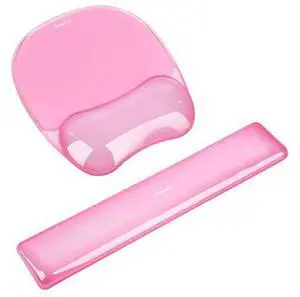 Gel Wrist Rest Support for Mouse Pad&Keyboard Set, Irregular Oval Ergonomic Mousepad Keyboard Pad Non-Slip Base Home/Office Pain Relief&Cooling Gel Easy Typing Pad for Computer Laptop, Pink Gel Wrist Rest Support for Mouse Pad&Keyboard Set, Irregular Oval Ergonomic Mousepad Keyboard Pad Non-Slip Base Home/Office Pain Relief&Cooling Gel Easy Typing Pad for Computer Laptop, Pink