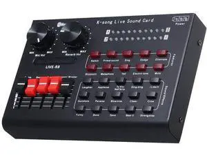 Fesjoy Live Sound Card R8 Live Sound Card with Audio Cable USB Cable Sound Effects Dodge Mode Indicator Light for Computer Fesjoy Live Sound Card R8 Live Sound Card with Audio Cable USB Cable Sound Effects Dodge Mode Indicator Light for Computer