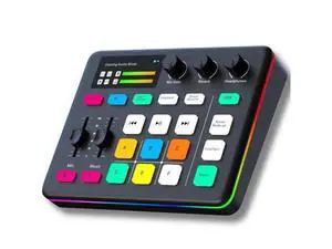 _Mega Brand Gaming Audio Mixer, Audio Interface with Pro-preamp, Voice Changer & DJ Mixer Effects, 48V Phantom Power, Bluetooth & RGB Live Sound Card for Streaming, Podcasting, Gaming _Mega Brand Gaming Audio Mixer, Audio Interface with Pro-preamp, Voice Changer & DJ Mixer Effects, 48V Phantom Power, Bluetooth & RGB Live Sound Card for Streaming, Podcasting, Gaming