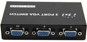 2 in 1 Out 2 Port VGA Selector Box VGA/SVGA Manual Sharing Selector Switch Box Switcher Splitter for LCD PC Monitor 2 in 1 Out 2 Port VGA Selector Box VGA/SVGA Manual Sharing Selector Switch Box Switcher Splitter for LCD PC Monitor