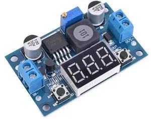 LM2596 Adjustable DC-DC Step-Down Buck Converter Module with LED Voltmeter Display, Voltage Regulator 4.0-40V Input to 1.25-37V Output Power Supply Module LM2596 Adjustable DC-DC Step-Down Buck Converter Module with LED Voltmeter Display, Voltage Regulator 4.0-40V Input to 1.25-37V Output Power Supply Module