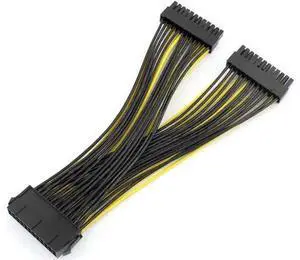 24P 20+4 Pin Dual PSU Power Supply Cable,18AWG ATX Motherboard Mainboard Adapter Connector Cable Mining Extension Cable - 20cm (2 Pcs) 24P 20+4 Pin Dual PSU Power Supply Cable,18AWG ATX Motherboard Mainboard Adapter Connector Cable Mining Extension Cable - 20cm (2 Pcs)