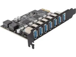 PCIe to USB 3.0 7X USB-APorts Expansion Card,PCI Express Internal USB 3 Hub Converter for Desktop PCS Riser Card PCIe to USB 3.0 7X USB-APorts Expansion Card,PCI Express Internal USB 3 Hub Converter for Desktop PCS Riser Card