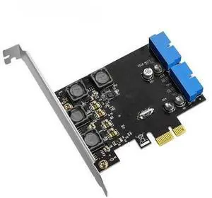 FOR PCIE to USB3.0 19/20PIN Expansion Card PCI-E PCI Express X1 to 4Port Front USB 3.0 5Gb Controller USB HUB Adapter for PC Desktop FOR PCIE to USB3.0 19/20PIN Expansion Card PCI-E PCI Express X1 to 4Port Front USB 3.0 5Gb Controller USB HUB Adapter for PC Desktop