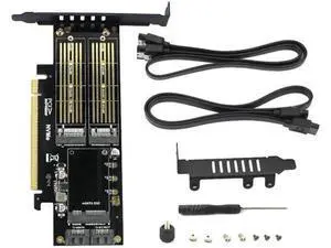3 in 1 NGFF and MSATA SSD Adapter Card M.2 NVME to PCIe 16X/M.2 SATA SSD to SATA III/MSATA to SATA Converter 3 in 1 NGFF and MSATA SSD Adapter Card M.2 NVME to PCIe 16X/M.2 SATA SSD to SATA III/MSATA to SATA Converter