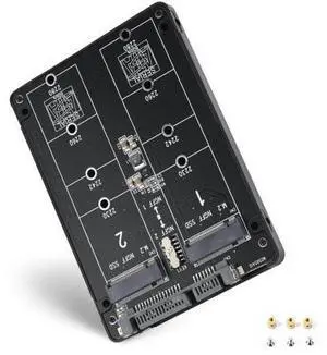 M.2 SATA NGFF to SATA Adapter (Not Support NVME/ M.2 PCIE) 6Gbps Dual NGFF MSATA B Key/ B&M Key SSD to 2.5" III Converter Adapter Max 4TB Support 2230 2242 2260 2280 SSDs M.2 SATA NGFF to SATA Adapter (Not Support NVME/ M.2 PCIE) 6Gbps Dual NGFF MSATA B Key/ B&M Key SSD to 2.5" III Converter Adapter Max 4TB Support 2230 2242 2260 2280 SSDs