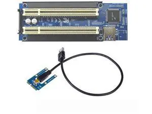FOR PCI E/NVME/Mini PCIE to PCI Riser Card Dual PCI High Efficiency Adapter Converter with USB 3.0 Cable for Desktop PC ASM1083 Chip FOR PCI E/NVME/Mini PCIE to PCI Riser Card Dual PCI High Efficiency Adapter Converter with USB 3.0 Cable for Desktop PC ASM1083 Chip