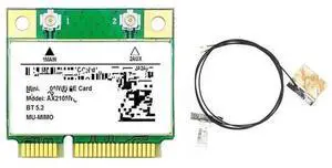 FOR AX210HMW WiFi Card+ WiFi 6E Mini PCI-E AX210 802.11Ax/Ac 2.4G/5G/6Ghz BT5.2 Adapter for Laptop FOR AX210HMW WiFi Card+ WiFi 6E Mini PCI-E AX210 802.11Ax/Ac 2.4G/5G/6Ghz BT5.2 Adapter for Laptop