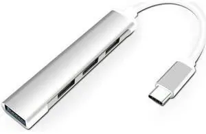 4-Port USB-C Hub, Ultra-Slim Data USB-C Type-C to 4 X USB 3.0 Hub Adapter for MacBook, Mac Pro, Mac mini, iMac, Surface Pro, XPS, PC, Flash Drive, Mobile HDD-Silver 4-Port USB-C Hub, Ultra-Slim Data USB-C Type-C to 4 X USB 3.0 Hub Adapter for MacBook, Mac Pro, Mac mini, iMac, Surface Pro, XPS, PC, Flash Drive, Mobile HDD-Silver