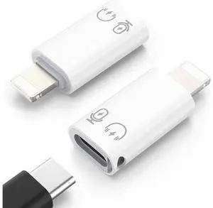 USB C to Lightning Adapter Audio Lightning to USB C Adapter for Headphones Fits with iPhone 14/13/12/11 Pro Max/iPad/iPod/AirPods Support Charging Audio/Headphnoe and OTG Function White USB C to Lightning Adapter Audio Lightning to USB C Adapter for Headphones Fits with iPhone 14/13/12/11 Pro Max/iPad/iPod/AirPods Support Charging Audio/Headphnoe and OTG Function White