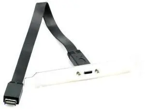 FOR 50cm USB 3.1 Front Panel Header Type-E to USB-C Type C Female Connector Extension Wire Cable With Panel Mount Bracket Screws FOR 50cm USB 3.1 Front Panel Header Type-E to USB-C Type C Female Connector Extension Wire Cable With Panel Mount Bracket Screws