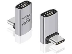 USB C 90 Degree Adapter, 40Gbps, Right Angle USB C Male to Female, Supports 8K Video for iPad, MacBook, Tablet, Phone, 2 Pack USB C 90 Degree Adapter, 40Gbps, Right Angle USB C Male to Female, Supports 8K Video for iPad, MacBook, Tablet, Phone, 2 Pack