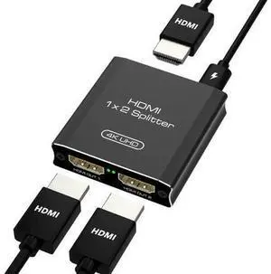 HDMI Splitter 1 in 2 Out, 4K HDMI Splitter for Dual Monitors (Not for Extended Display, Mirror Only/Copy Mode), Sends Same Content to 2 Screens, Works with Laptop, TV, Monitor(HDMI Cable Not Included) HDMI Splitter 1 in 2 Out, 4K HDMI Splitter for Dual Monitors (Not for Extended Display, Mirror Only/Copy Mode), Sends Same Content to 2 Screens, Works with Laptop, TV, Monitor(HDMI Cable Not Included)