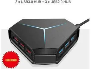 6 Port USB 3.0 Hub Splitter Super Speed 6 Port USB Ultra Slim Data Hub with LED Indication Compatible with Multi-device Desktop Laptop, Notebook PC, Mobile HDD, and More (6USB 3.0) 6 Port USB 3.0 Hub Splitter Super Speed 6 Port USB Ultra Slim Data Hub with LED Indication Compatible with Multi-device Desktop Laptop, Notebook PC, Mobile HDD, and More (6USB 3.0)