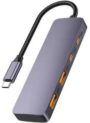 10Gbps USB C Hub, USB C Multiport with 4 Port USB 3.2 10Gbps Transfer, USB Port Hub, USB Hub for Laptop, PC, MacBook, Keyboard, Mouse, Dell, HP, Lenovo 10Gbps USB C Hub, USB C Multiport with 4 Port USB 3.2 10Gbps Transfer, USB Port Hub, USB Hub for Laptop, PC, MacBook, Keyboard, Mouse, Dell, HP, Lenovo