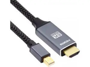 Mini DisplayPort 1.4 Source to HDMI 2.0 Display 8K 60hz UHD 4K MINI-DP to HDMI Male Monitor Cable 6FT/1.8M Mini DisplayPort 1.4 Source to HDMI 2.0 Display 8K 60hz UHD 4K MINI-DP to HDMI Male Monitor Cable 6FT/1.8M