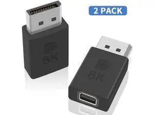 Displayport to Mini Displayport Adapter, Displayport 1.4 Adapter 8K UHD Video - DisplayPort Male to Mini DisplayPort Female Adapter, DP to mDP 1.2 Monitor Extension Adapter, 2Pack Displayport to Mini Displayport Adapter, Displayport 1.4 Adapter 8K UHD Video - DisplayPort Male to Mini DisplayPort Female Adapter, DP to mDP 1.2 Monitor Extension Adapter, 2Pack