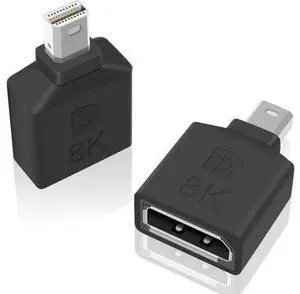 Mini Displayport to Displayport Adapter, 8k Mini DP to DP Adapter Bi-Directional Mini Displayport Male to Displayport Female Extention Adapter for Laptop PC TV Gaming Monitor, 2pack Mini Displayport to Displayport Adapter, 8k Mini DP to DP Adapter Bi-Directional Mini Displayport Male to Displayport Female Extention Adapter for Laptop PC TV Gaming Monitor, 2pack