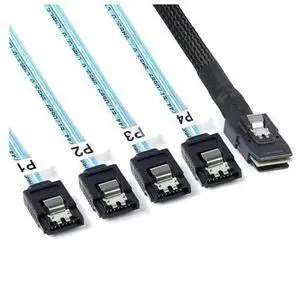FOR Mini-SAS SFF-8087 To 4 SATA Cable Mini SAS 4i SFF8087 36P To 4 SATA 7P Cable FOR Mini-SAS SFF-8087 To 4 SATA Cable Mini SAS 4i SFF8087 36P To 4 SATA 7P Cable
