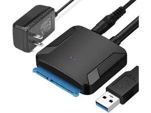 USB3.0 Adapter Cable Converter 22 pin USB 3.0 to SATA Cable with 12V 2A Power adapter For 2.5 inch 3.5 inch HDD SSD Hard Disk Support UASP USB3.0 Adapter Cable Converter 22 pin USB 3.0 to SATA Cable with 12V 2A Power adapter For 2.5 inch 3.5 inch HDD SSD Hard Disk Support UASP