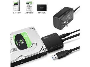 SATA to USB3.0 Adapter with 12V 2A Power Adapter, USB 3.0 to SATA, 22 pin USB Cable 3.0 to SATA us Adapter for 2.5 inch 3.5 inch HDD SSD Hard Drive (2.5 inch 3.5 inch) SATA to USB3.0 Adapter with 12V 2A Power Adapter, USB 3.0 to SATA, 22 pin USB Cable 3.0 to SATA us Adapter for 2.5 inch 3.5 inch HDD SSD Hard Drive (2.5 inch 3.5 inch)