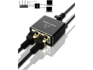 Gigabit Ethernet Cable Splitter 1 to 2, RJ45 Splitter 1 in 2 Out hub, 1000Mbps Shielded Ethernet Splitter, Internet Cable 8P8C Extender Plug LAN Cable for Cat5, Cat5e, Cat6, Cat7,Cat8 Gigabit Ethernet Cable Splitter 1 to 2, RJ45 Splitter 1 in 2 Out hub, 1000Mbps Shielded Ethernet Splitter, Internet Cable 8P8C Extender Plug LAN Cable for Cat5, Cat5e, Cat6, Cat7,Cat8