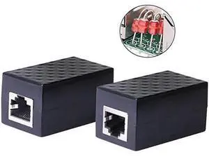 Ethernet Surge Protector RJ45 Coupler Female to Female Network Surge Protector Outdoor Arrester Protection Device Extension Adapter2Pack Ethernet Surge Protector RJ45 Coupler Female to Female Network Surge Protector Outdoor Arrester Protection Device Extension Adapter2Pack