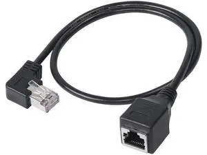 90 Degree RJ45 Ethernet Extension Cable,Turn Left Cat5 LAN Cable Extender RJ45 Network Patch Cord Male to Female Connector for Router Modem Smart TV PC Computer Laptop (Left Angle Black-50CM) 90 Degree RJ45 Ethernet Extension Cable,Turn Left Cat5 LAN Cable Extender RJ45 Network Patch Cord Male to Female Connector for Router Modem Smart TV PC Computer Laptop (Left Angle Black-50CM)