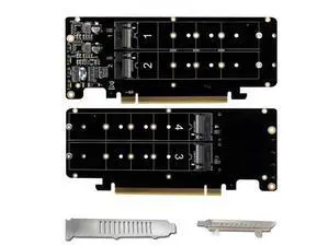 FOR 4Port M.2 NVME to PCI Express X16 4.0 Bifurcation Raid Controller M KEY NVME PCIE Split Card for 2230 2242 2260 2280 NVME M2 SSD FOR 4Port M.2 NVME to PCI Express X16 4.0 Bifurcation Raid Controller M KEY NVME PCIE Split Card for 2230 2242 2260 2280 NVME M2 SSD