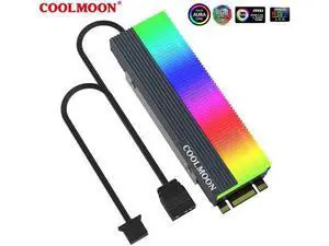 Colorful ARGB M2 SSD Heatsink 5V 3Pin NVME NGFF M.2 2280 Solid State Drive Hard Disk Cooling Radiator Heat Sink Cooler Vest Aluminum Heat Sink with Thermal Pad Colorful ARGB M2 SSD Heatsink 5V 3Pin NVME NGFF M.2 2280 Solid State Drive Hard Disk Cooling Radiator Heat Sink Cooler Vest Aluminum Heat Sink with Thermal Pad