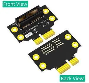 PCI-e 1X 3.0 90 Degree Reverse Male to Female Riser Card for 1U Server (Installation Direction Towards CPU) (Height: 32cm) PCI-e 1X 3.0 90 Degree Reverse Male to Female Riser Card for 1U Server (Installation Direction Towards CPU) (Height: 32cm)