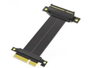 FOR PCIe 4.0 X4 Riser Cable PCI Express GEN4 4X to 4X Extension Cable Vertical 90 Degrees for Graphics Card SSD Motherboard Extender FOR PCIe 4.0 X4 Riser Cable PCI Express GEN4 4X to 4X Extension Cable Vertical 90 Degrees for Graphics Card SSD Motherboard Extender