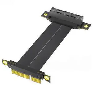 FOR 10CM PCI-E4.0 X4 Riser Cable Dual 90 Degree PCIe Gen4 4X to 4X Extension Cable PCI Express Riser Card Ribbon Extender 8Gb for PC FOR 10CM PCI-E4.0 X4 Riser Cable Dual 90 Degree PCIe Gen4 4X to 4X Extension Cable PCI Express Riser Card Ribbon Extender 8Gb for PC