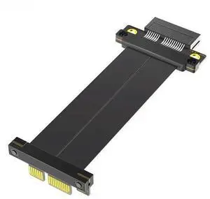 FOR PCIE4.0 X1 to X1 Riser Cable Goldfinger 90Degree Right Angle High-Speed PCIE Express 4.0 1X Extension Cable Extender for Desktop FOR PCIE4.0 X1 to X1 Riser Cable Goldfinger 90Degree Right Angle High-Speed PCIE Express 4.0 1X Extension Cable Extender for Desktop