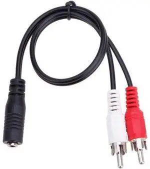 Universal RCA Cable 3.5mm Jack Stereo Audio Cable Female to 2RCA Male Socket to Headphone 3.5 AUX Y Adapter for DVD Amplifiers Universal RCA Cable 3.5mm Jack Stereo Audio Cable Female to 2RCA Male Socket to Headphone 3.5 AUX Y Adapter for DVD Amplifiers