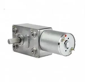 JGY-370 DC Worm Gear Motor with Encoder, 6V/12V/24V, Right Angle Gearbox, 25kgf.cm Torque, 6-150rpm, Silver, 6mm Output Shaft (6rpm 12V) JGY-370 DC Worm Gear Motor with Encoder, 6V/12V/24V, Right Angle Gearbox, 25kgf.cm Torque, 6-150rpm, Silver, 6mm Output Shaft (6rpm 12V)