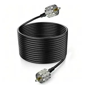 RG58 Coax Cable UHF Male to Male for HAM Radio, 5M RG58 Coax Cable UHF Male to Male for HAM Radio, 5M