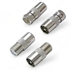 4-Pack F Type to TV PAL Male/Female Coaxial Adapter Kit 4-Pack F Type to TV PAL Male/Female Coaxial Adapter Kit