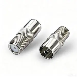 2-Pack F to TV PAL Coax Adapter, Male Female Connector Kit 2-Pack F to TV PAL Coax Adapter, Male Female Connector Kit