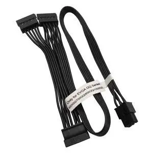 SATA Power Cable for EVGA GQ V1 Series Semi Modular PSUs, 6 Pin to 3X 15 Pin SATA Hard Drive Adapter Splitter 20-in(50cm) SATA Power Cable for EVGA GQ V1 Series Semi Modular PSUs, 6 Pin to 3X 15 Pin SATA Hard Drive Adapter Splitter 20-in(50cm)