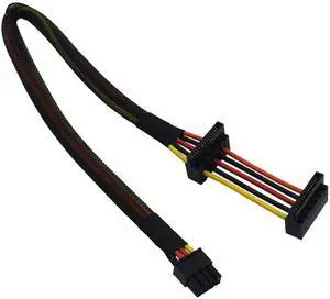SATA Power Cable for Dell OptiPlex Series 3020 5040 7020 9020, Motherboard ATX Mini 8 Pin to 2X Right-Angle SATA Hard Drive HDD Power Adapter 14.5in(37cm) SATA Power Cable for Dell OptiPlex Series 3020 5040 7020 9020, Motherboard ATX Mini 8 Pin to 2X Right-Angle SATA Hard Drive HDD Power Adapter 14.5in(37cm)