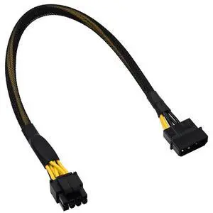 Molex to CPU 8 Pin EPS Power Cable, LP4 Molex Male to CPU 8 Pin (4+4) EPS-12V Adapter Converter Sleeved 13-inch(33cm) Molex to CPU 8 Pin EPS Power Cable, LP4 Molex Male to CPU 8 Pin (4+4) EPS-12V Adapter Converter Sleeved 13-inch(33cm)