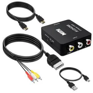 Xbox AV Cable for Xbox Gen 1, AV to HDMI Converter with USB Power and HDMI 4K Cable Support 720p 1080p 6FT(1.8M) Xbox AV Cable for Xbox Gen 1, AV to HDMI Converter with USB Power and HDMI 4K Cable Support 720p 1080p 6FT(1.8M)