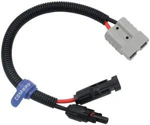 Solar Panel Connector for Anderson 10AWG, Compatible with MC-4 to 50A/600V Anderson Adapter Plug Charge Extension Cable for Solar Generator Inverter Battery Pack Charger Kit 1.34ft(0.41m) Solar Panel Connector for Anderson 10AWG, Compatible with MC-4 to 50A/600V Anderson Adapter Plug Charge Extension Cable for Solar Generator Inverter Battery Pack Charger Kit 1.34ft(0.41m)