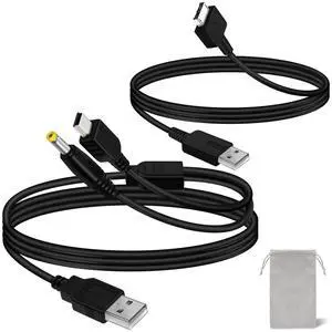 PSP Charger Cable for Sony PSP 1000 2000 3000, PS Vita Charger Cable for PlayStation Vita 1000 USB Data Cable & Charging Cord 3FT PSP Charger Cable for Sony PSP 1000 2000 3000, PS Vita Charger Cable for PlayStation Vita 1000 USB Data Cable & Charging Cord 3FT