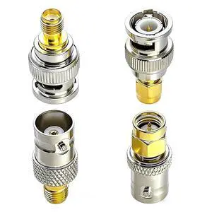 4-Pack SMA to BNC Adapter Kit, Male Female RF Coaxial Connectors 4-Pack SMA to BNC Adapter Kit, Male Female RF Coaxial Connectors