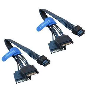 (2-Pack) SATA to 8 Pin GPU Power Adapter, 8 Pin (6+2) PCIe to Dual SATA Splitter Cable 9-inch(23cm) (2-Pack) SATA to 8 Pin GPU Power Adapter, 8 Pin (6+2) PCIe to Dual SATA Splitter Cable 9-inch(23cm)
