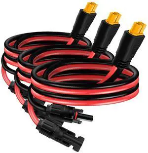 Solar Panel Cable for Ecoflow Anker SOLIX 10AWG, Compatible with MC-4 to XT60 Plug Solar Panel Connector Adapter Extension for Portable Power Station Solar Generator RV 3.4ft(1.04m) (Pack of 3) Solar Panel Cable for Ecoflow Anker SOLIX 10AWG, Compatible with MC-4 to XT60 Plug Solar Panel Connector Adapter Extension for Portable Power Station Solar Generator RV 3.4ft(1.04m) (Pack of 3)