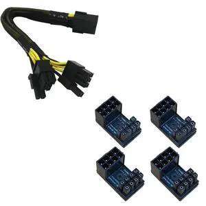 8 Pin PCIe Splitter Cable and 8 Pin 180 Degree Adapter 8 Pin PCIe Splitter Cable and 8 Pin 180 Degree Adapter